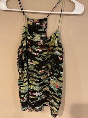 a.n.a A New Approach Floral Tropical Stripe Racerback Camisole Tank Top